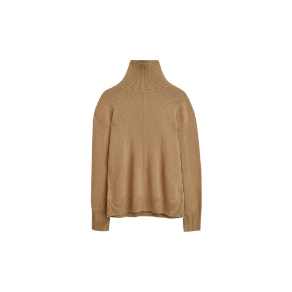 Joseph Merino Wool High Neck Jumper Brown Dames