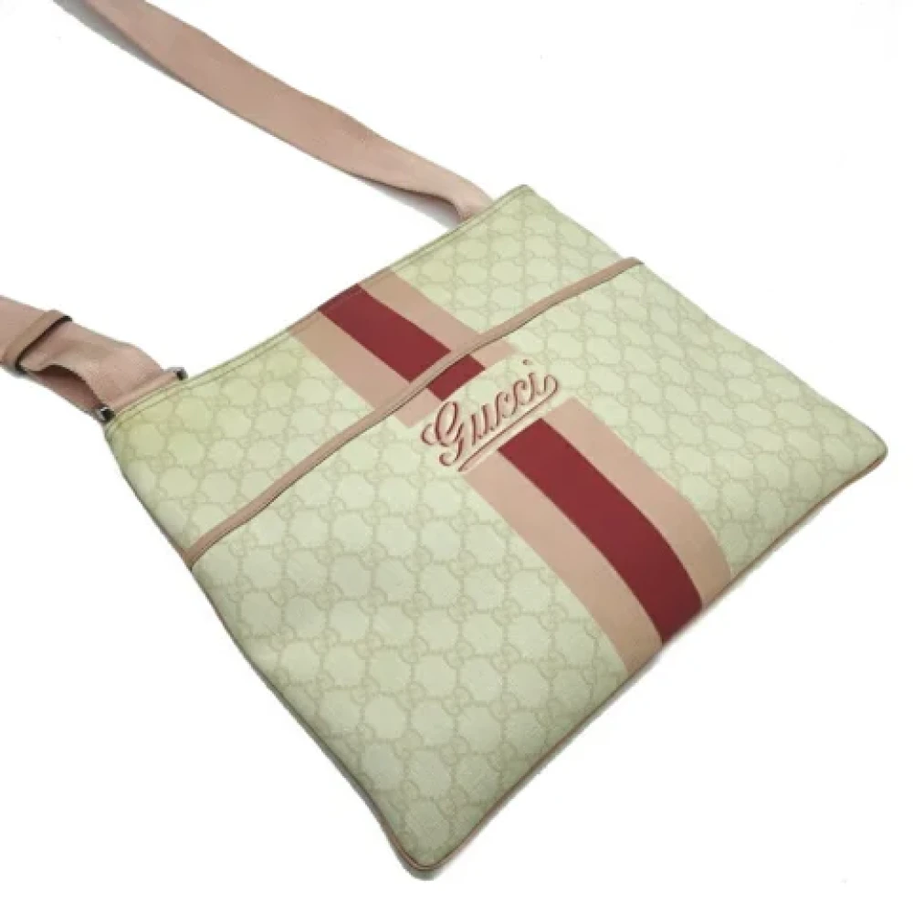 Gucci Vintage Pre-owned Leather shoulder-bags Beige Dames
