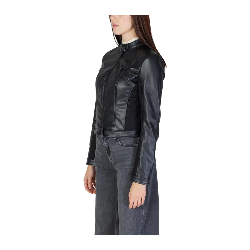 Guess Polyurethaan Damesjassen Collectie Black Dames