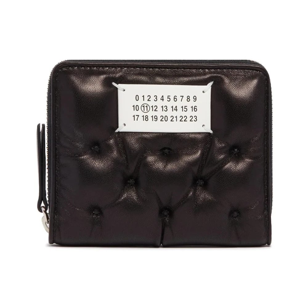 Maison Margiela Glam Slam Geborduurde Portemonnee in Zwart Black Dames