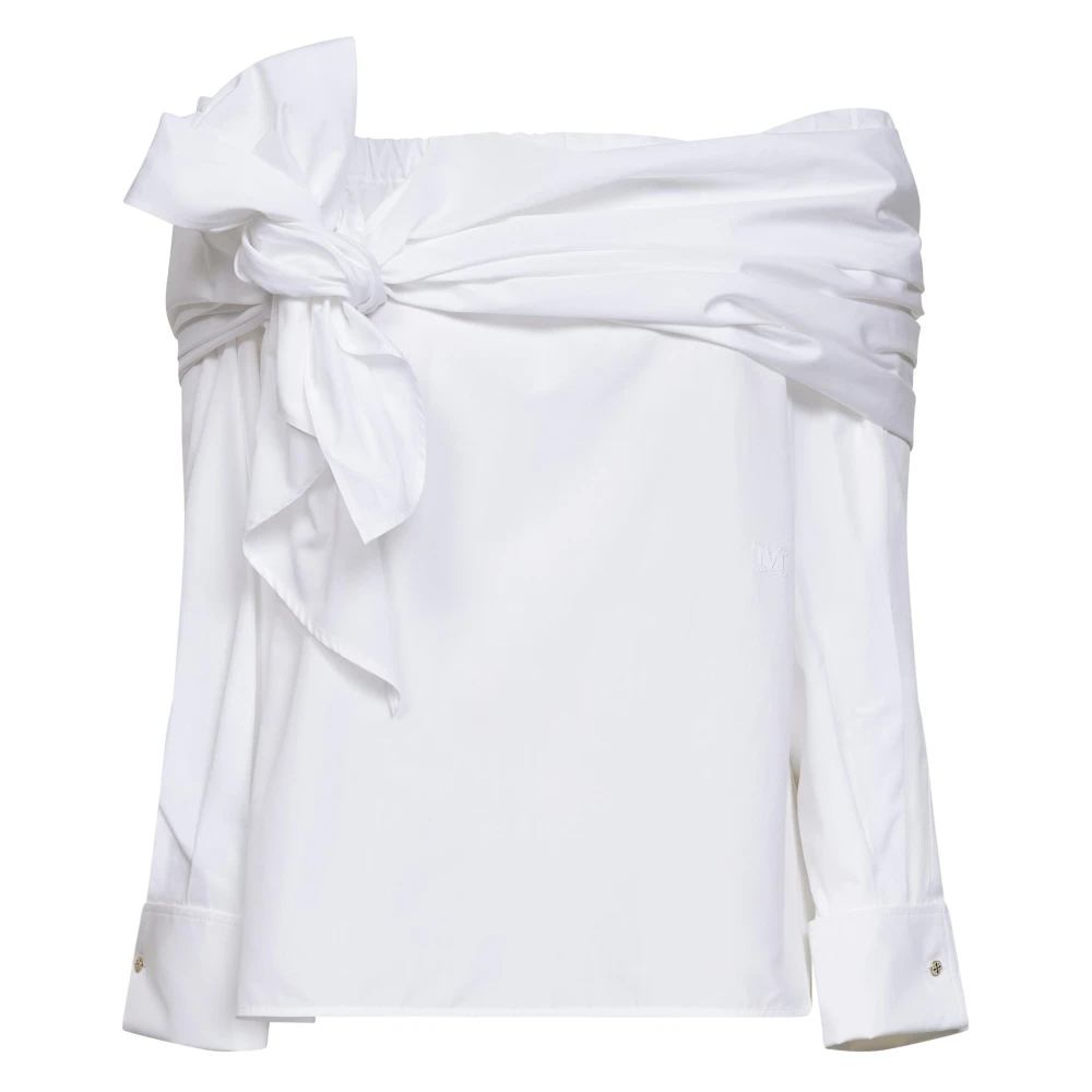 Max Mara , Blouses, Female, White, Xs, Curvone Cotton Blouse