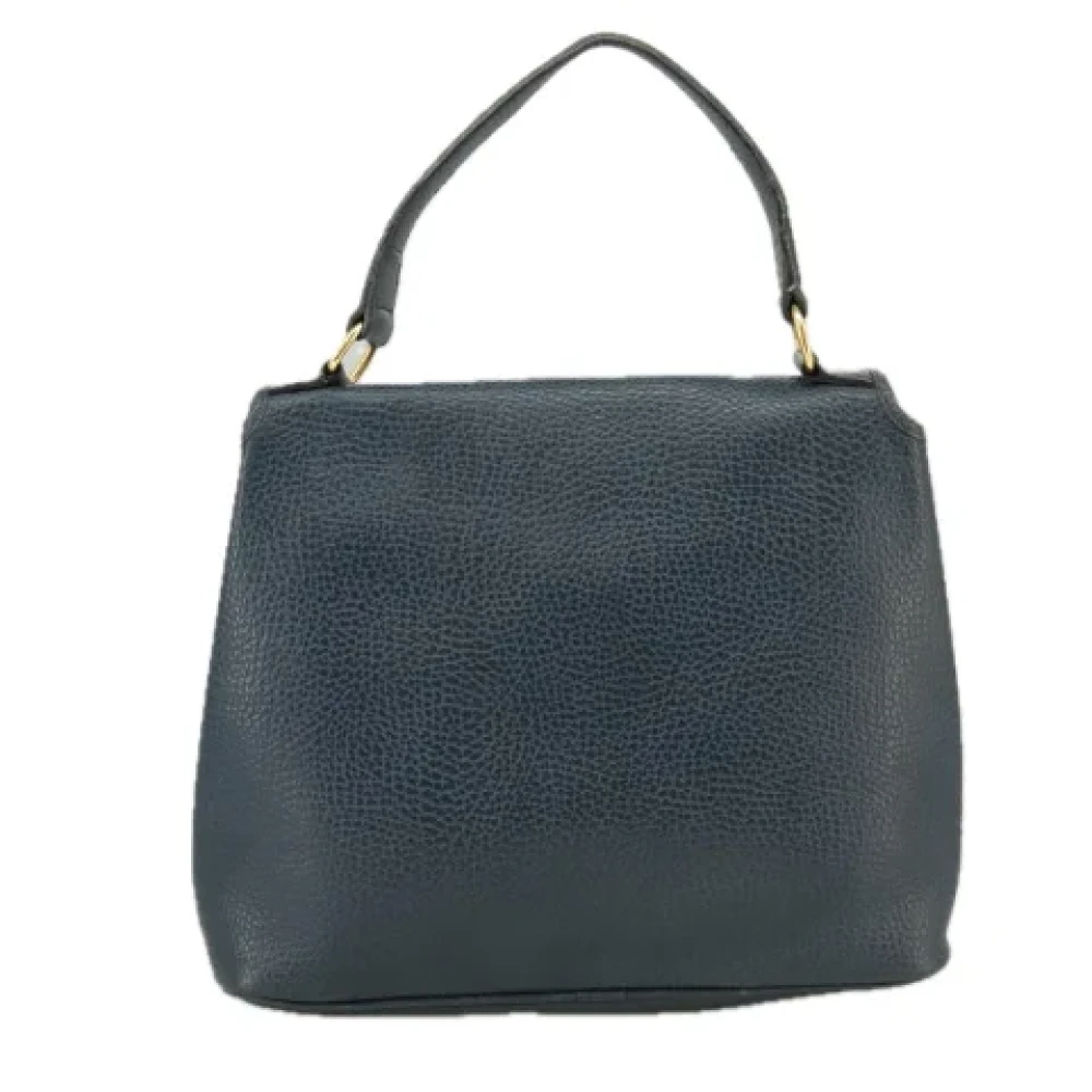 Dior Vintage Pre-owned Leather dior-bags Blue Dames