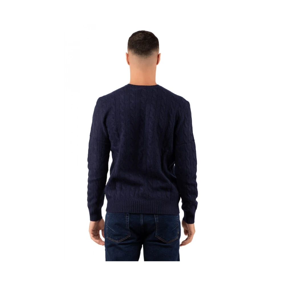 Ralph Lauren Rondgebreide trui Blue Heren