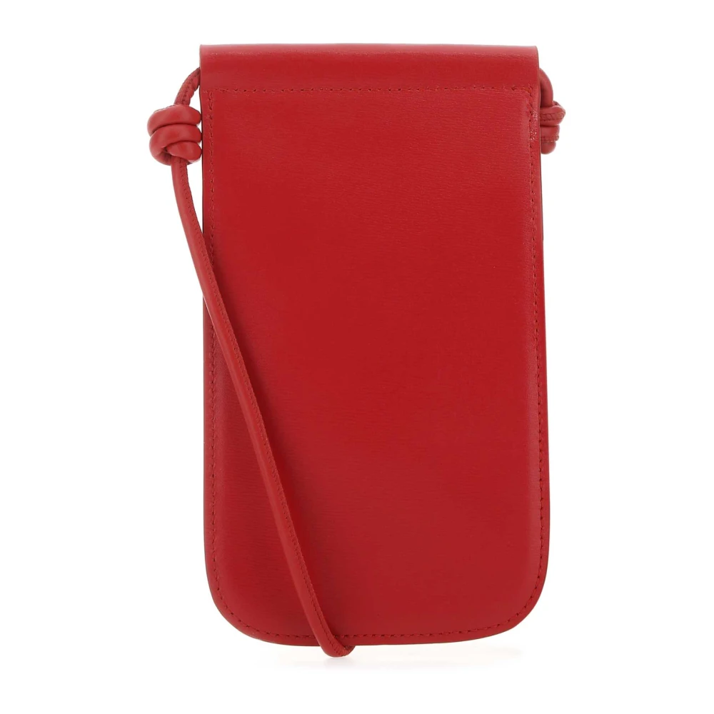 Jil Sander Rood Leren Telefoonhoesje Stijlvolle Accessoire Red Dames