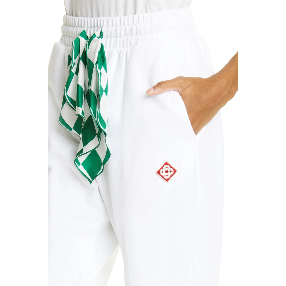 Casablanca Logo Sweatpants van Katoen White Dames