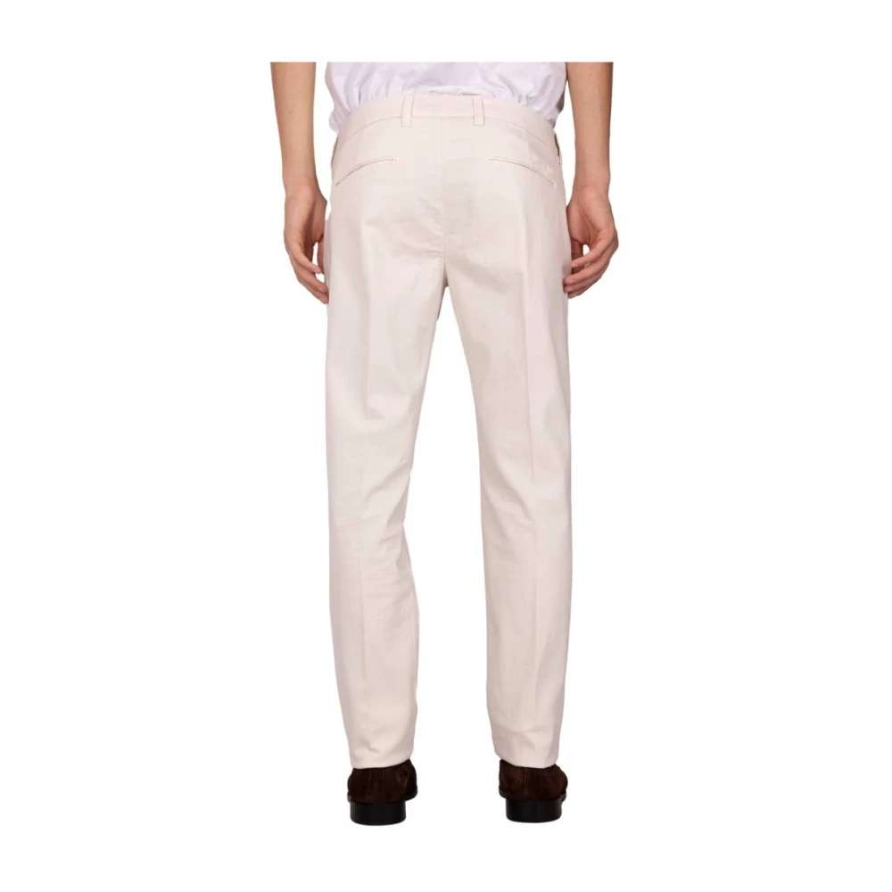 Entre amis Stretch Lyocell Lange Broek White Heren