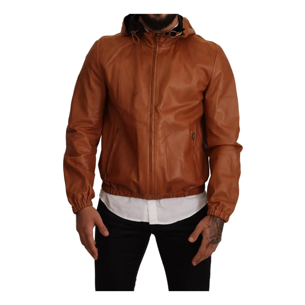 Jackets > Leather Jackets - - Dolce & Gabbana - Modalova