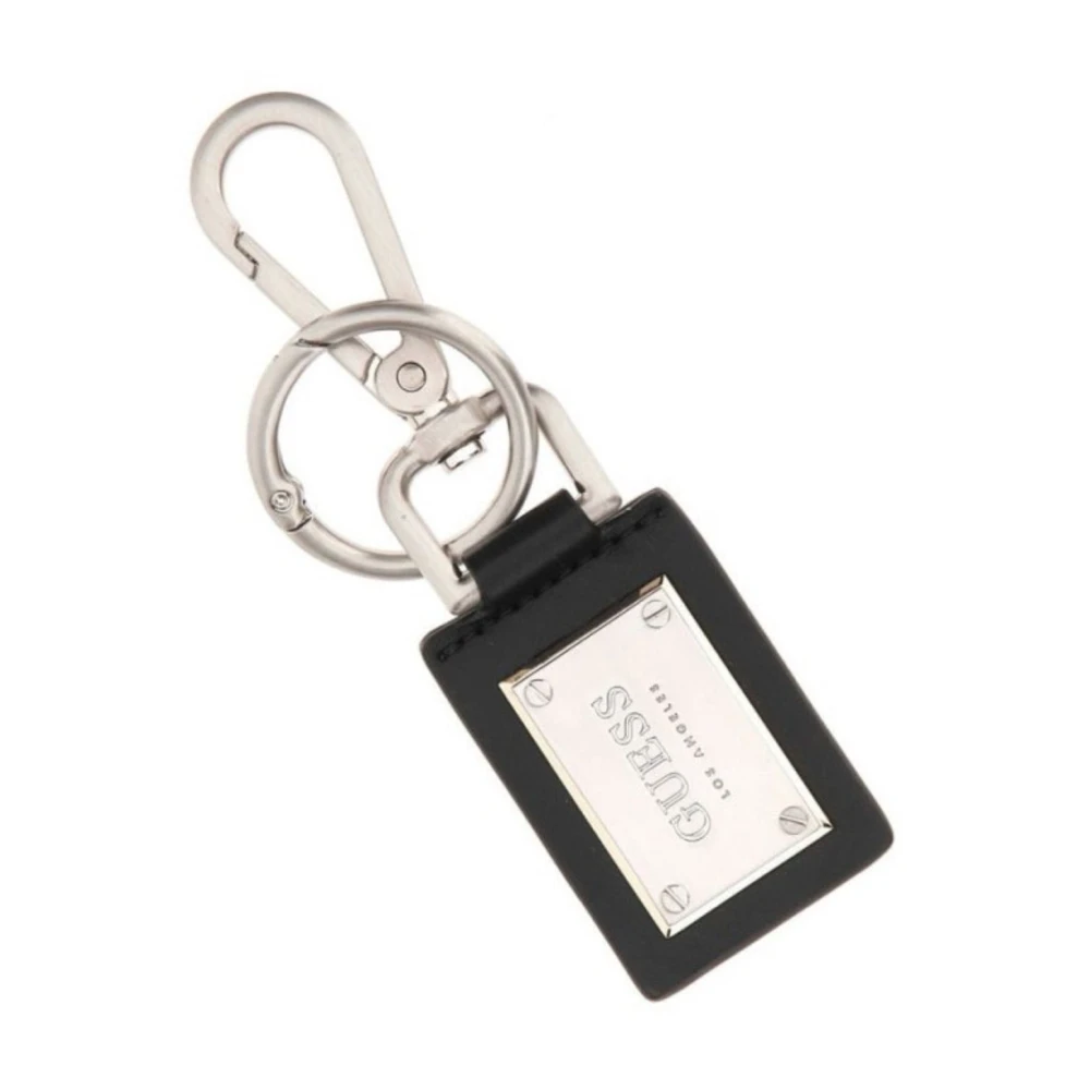 Guess Sleutelhanger voor Mannen met Logo Black Heren