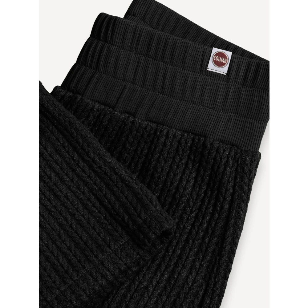 Colmar Zwarte Gebreide Broek met Trekkoord Taille Black Dames