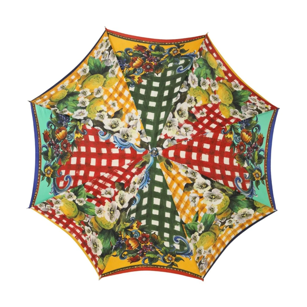Dolce & Gabbana Carretto Siciliano Print Collapsible Umbrella - Unisex - Umbrellas - Multicolor - One Size - Accessories - Image 3