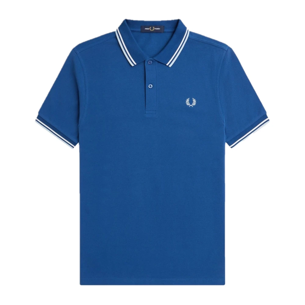 Fred Perry Slim Fit Twin Tipped Polo Blue, Herr