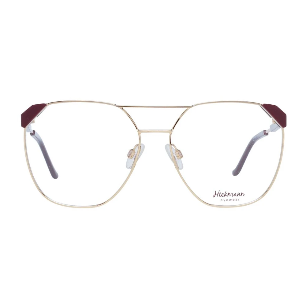 Ana Hickmann Gouden Aviator Metalen Optische Frames voor Vrouwen Yellow Dames