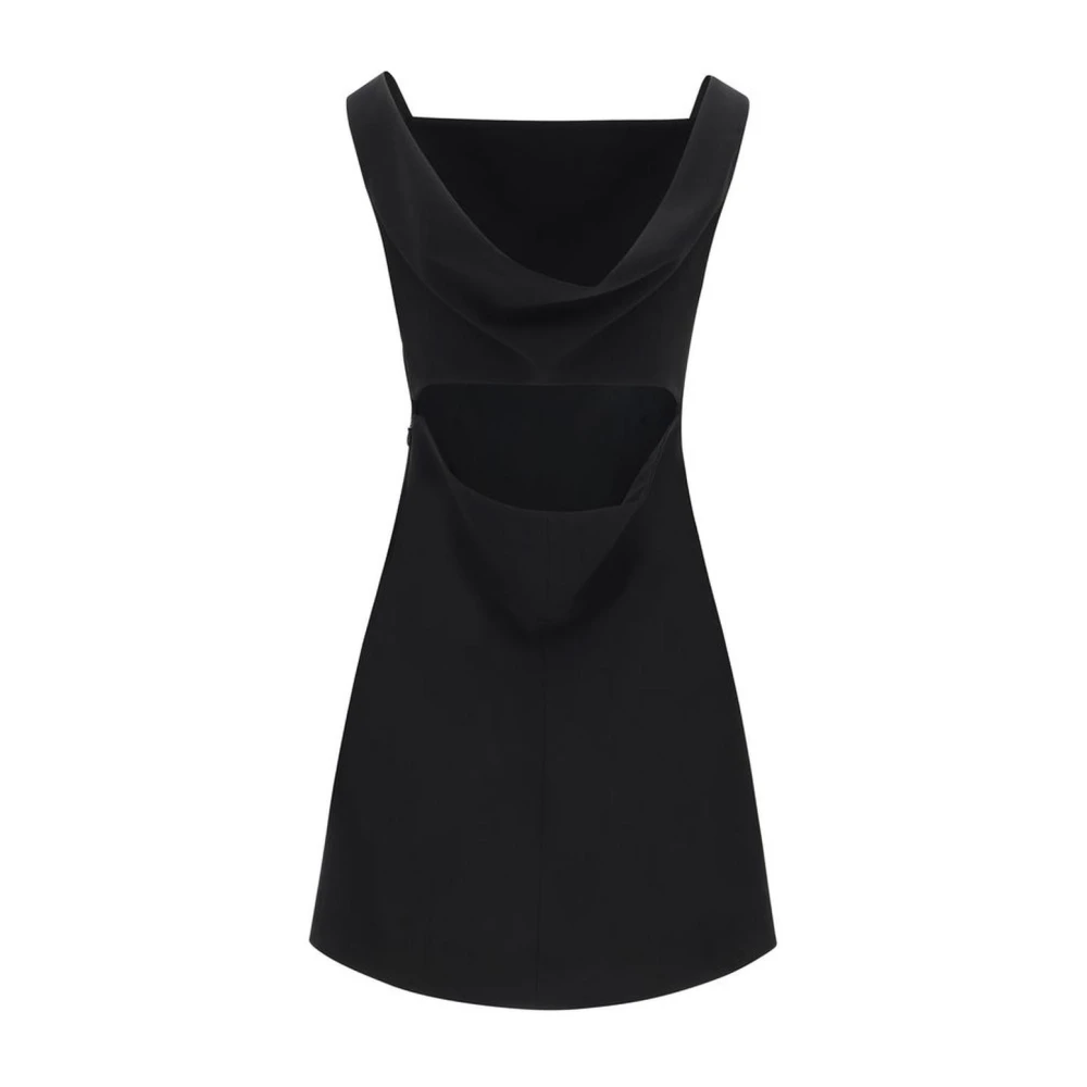 Givenchy Mouwloze Jurk met Geometrische Halslijn en Uitgesneden Achterkant Black Dames