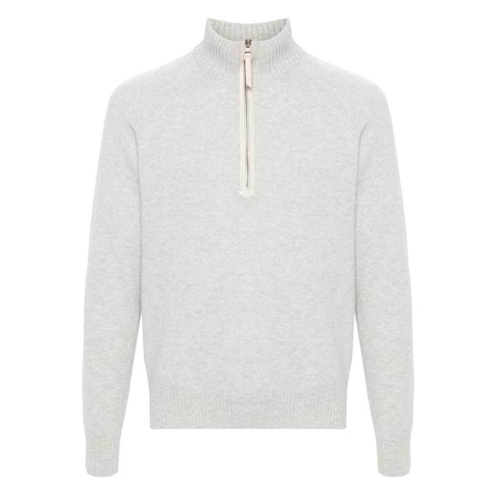 Luksus Ull Kasjmir Half-Zip Genser