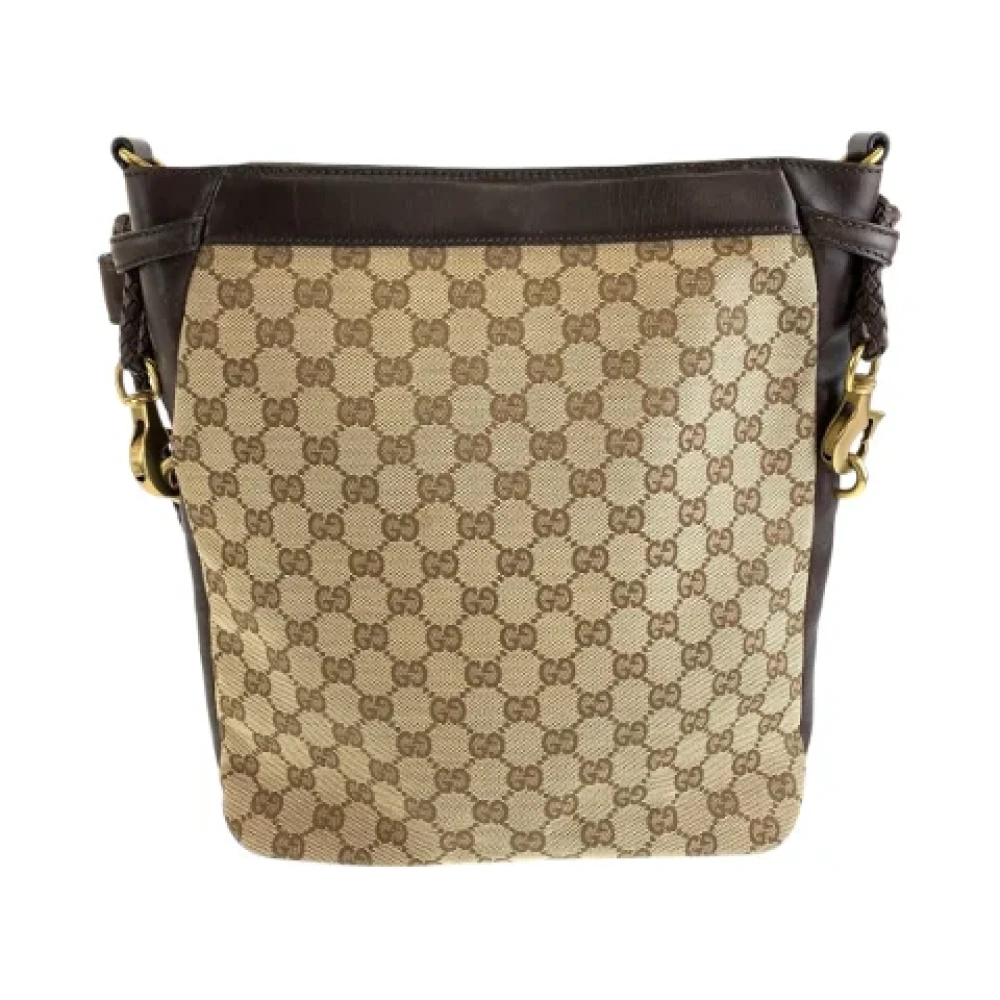 Gucci Vintage Pre-owned Canvas crossbody-bags Brown Dames