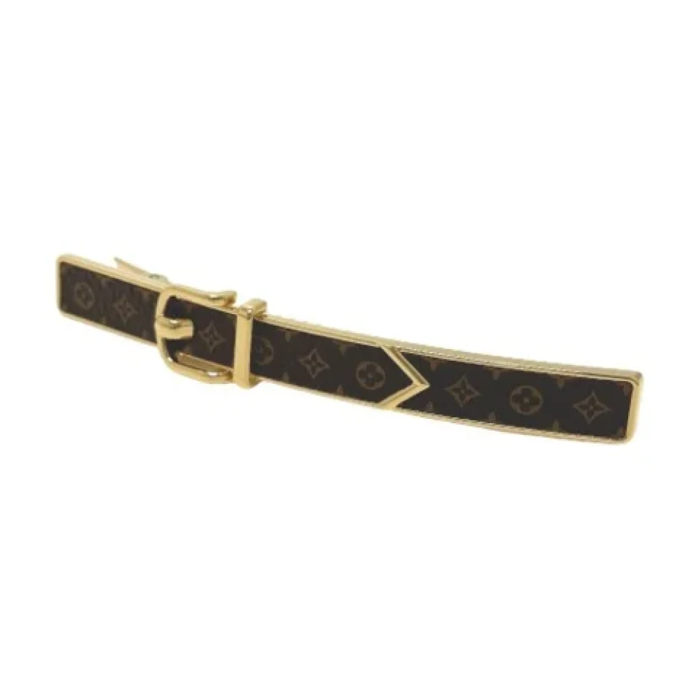 Louis Vuitton Vintage Pre-owned Metal hair-accessories Brown Dames