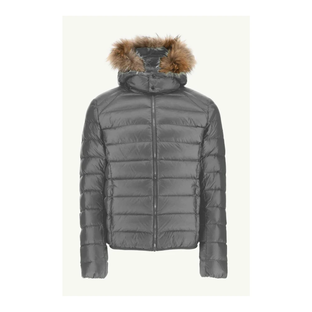 Jott Luxe Bont Gevoerde Hoodie Prestige Gray Heren