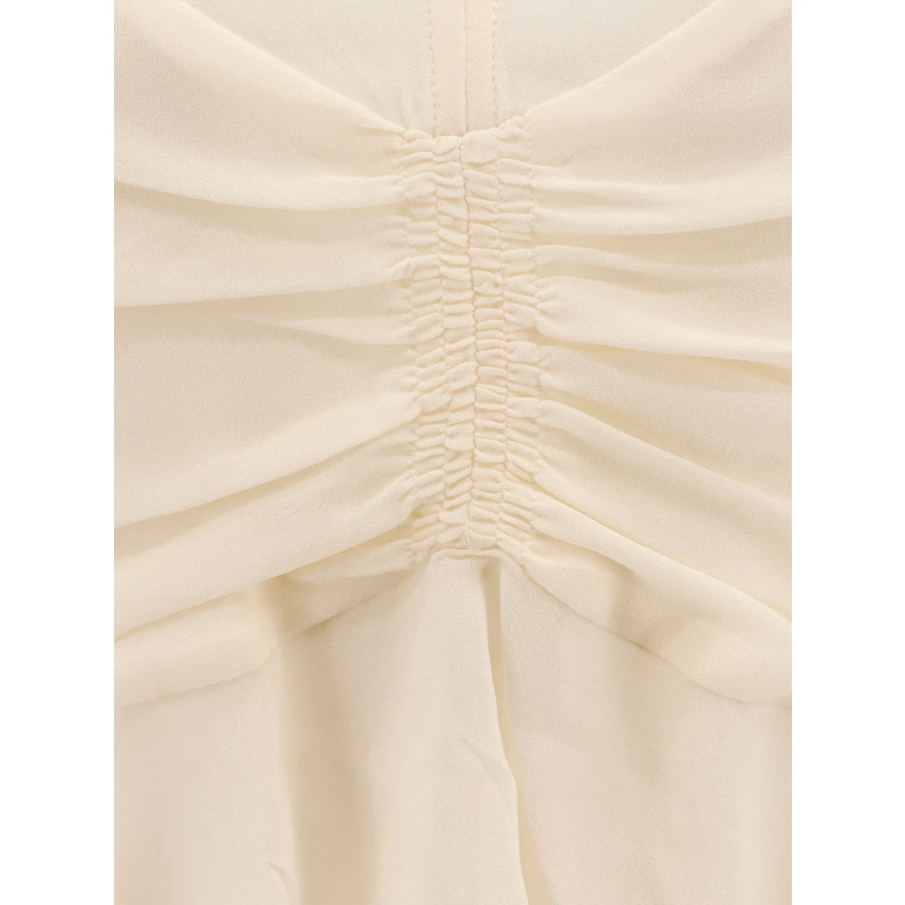 Isabel marant Witte V-hals Asymmetrische Shirt White Dames