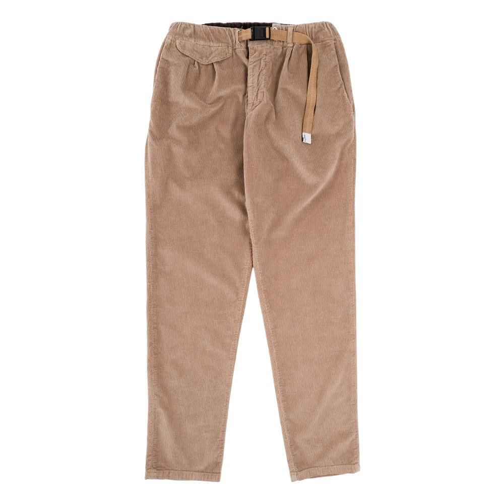 White Sand Moderne Corduroy Broek met Dubbele Plooi Brown Heren