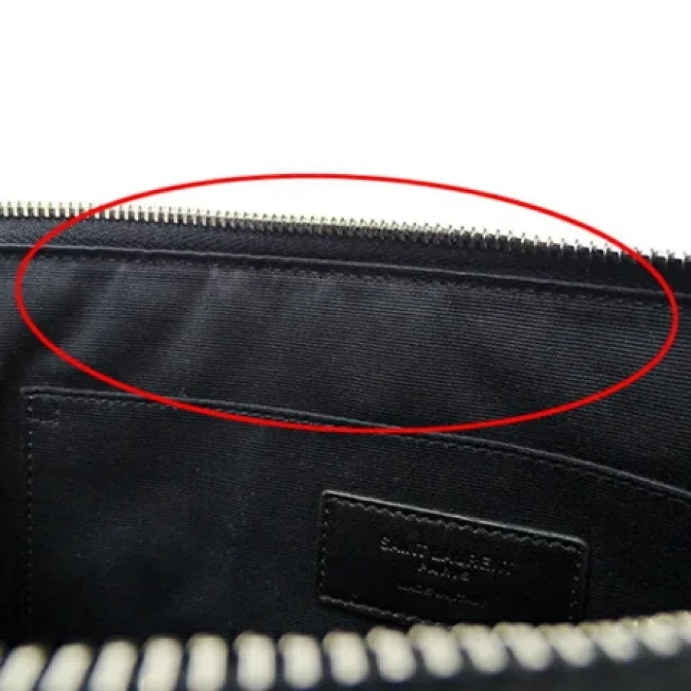 Saint Laurent Vintage Pre-owned Leather clutches Black Dames