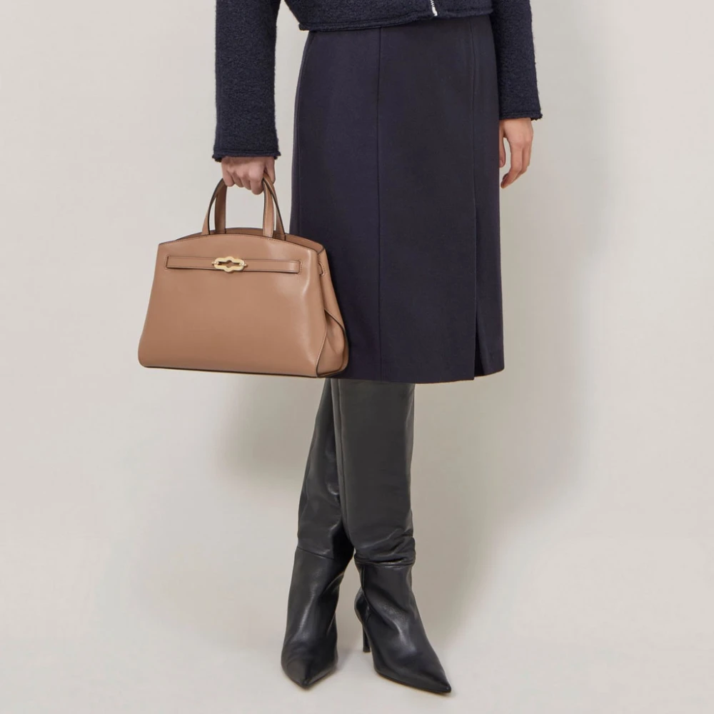 Mulberry Sable High Gloss Leren Tote Tas Brown Dames