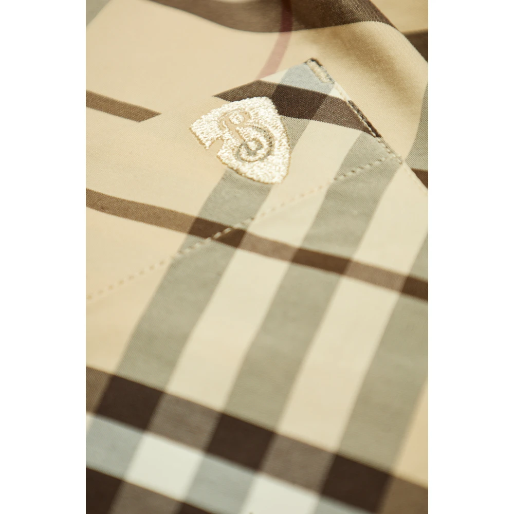 Burberry Geruite overhemd Beige Heren