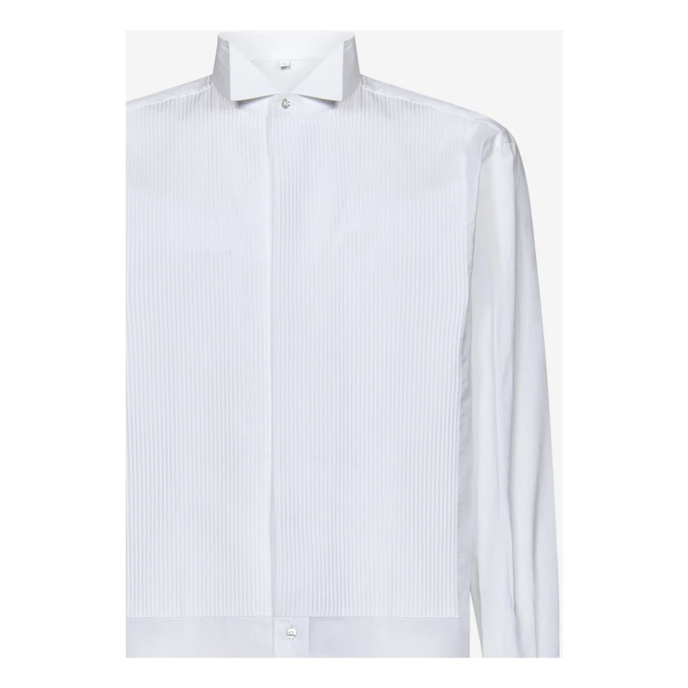 Brioni Witte Katoenen Avondshirt Essential White Heren