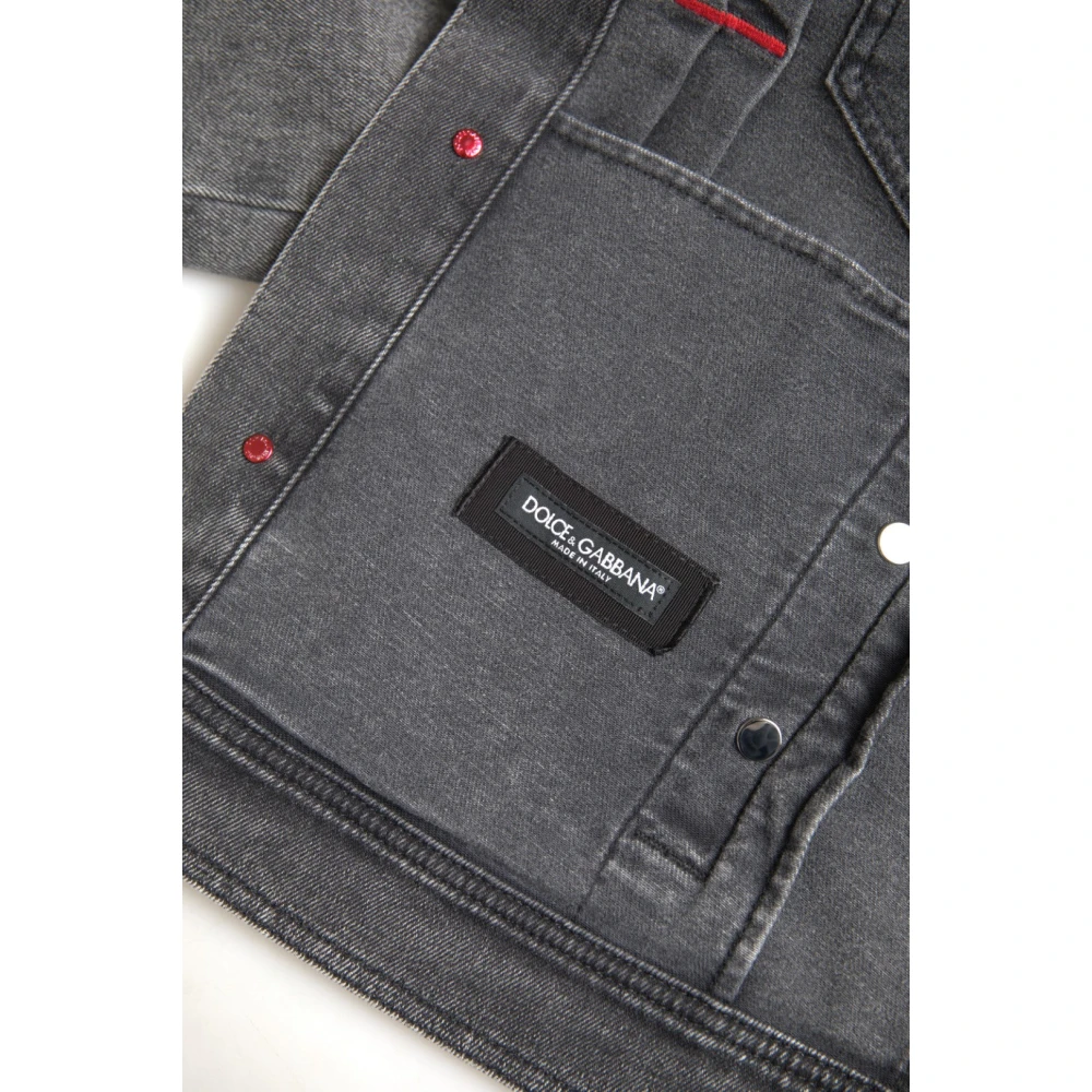 Dolce & Gabbana Elegante grijze spijkerjas Gray Heren