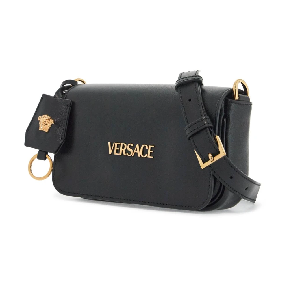 Versace Nappa Leren Tag Handtas Black Dames