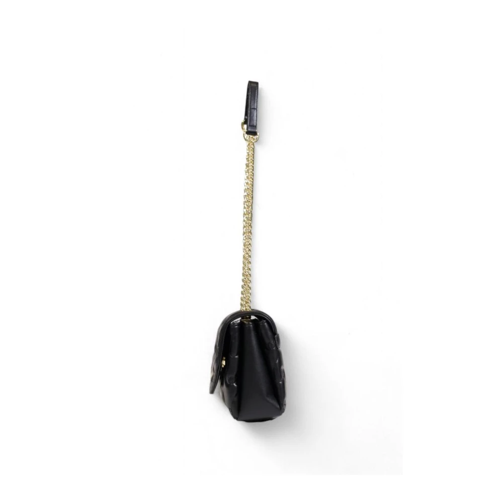 Love Moschino Zwarte polyurethaan handtas met strak ontwerp Black Dames