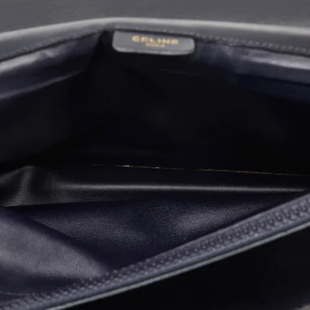 Celine Vintage Pre-owned Leather shoulder-bags Black Dames