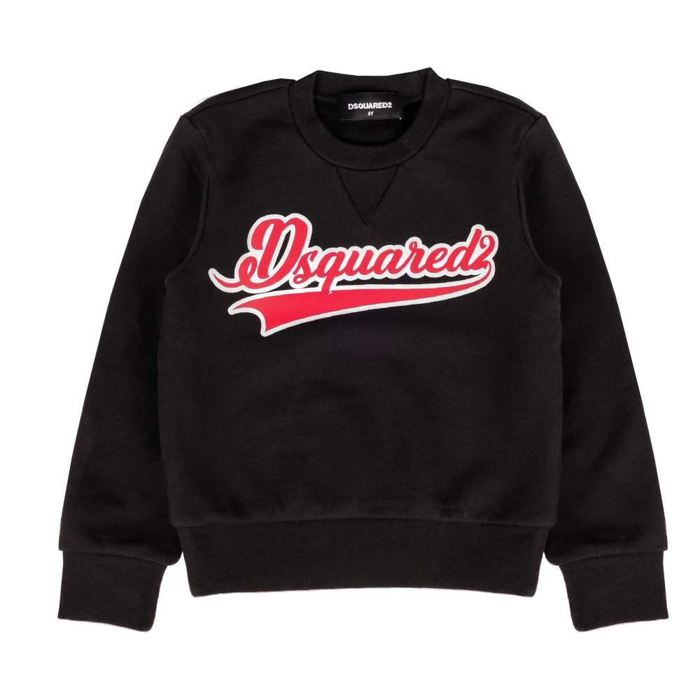 Kids Sweatshirt Black Regular Fit Cotton | Dsquared2 | Sweatshirts | Miinto