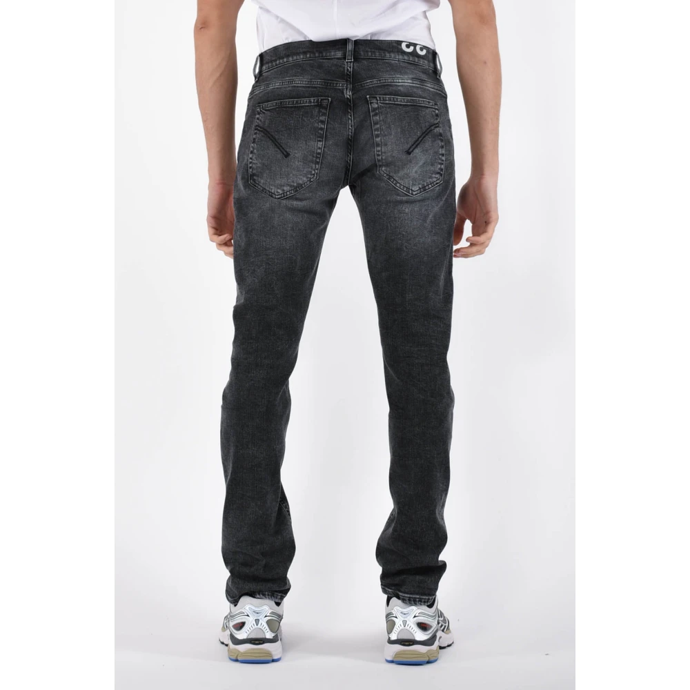 Dondup Skinny Jeans met Metalen Logo Gray Heren