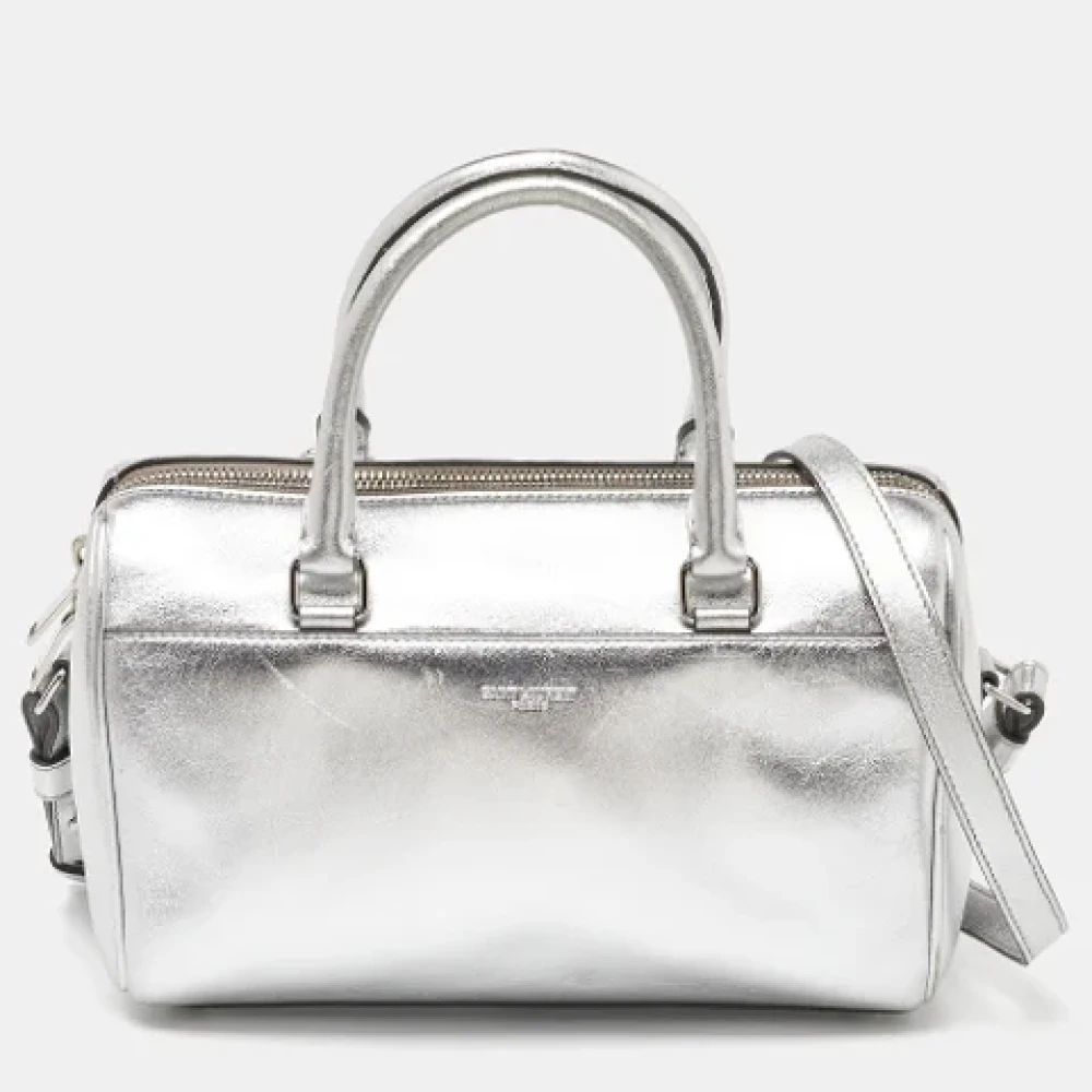 Yves Saint Laurent Vintage Pre-owned Leather handbags Gray Dames