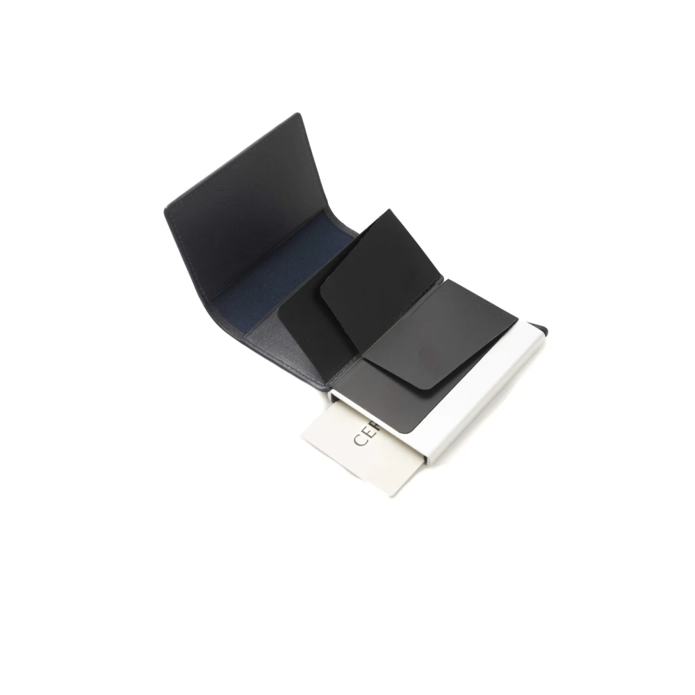 Cerruti 1881 Leren Portemonnee met Frontlogo Blue Heren