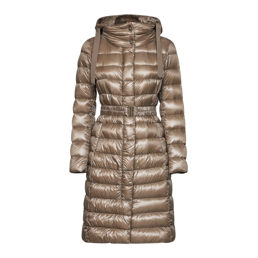 Herno A-Line Quilted Down Coat - Female - Down Coats - Brown - M - Coats