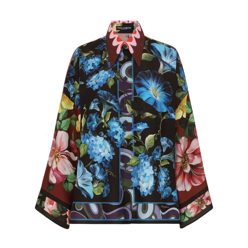Dolce & Gabbana Zijden Shirt Dolce&Gabbana Multicolor Dames