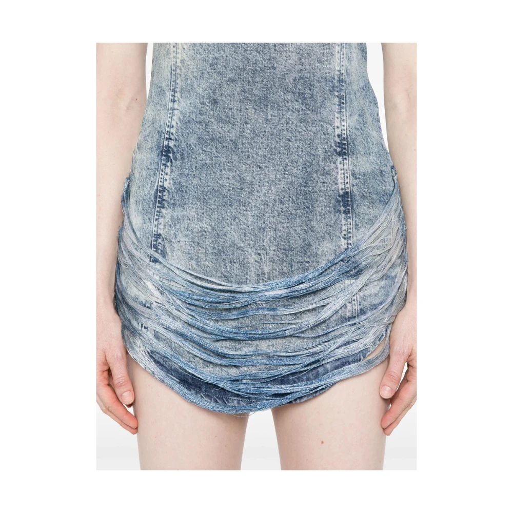Diesel Blauwe Spaghettiband Mouwloze Jurk Blue Dames