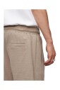 short-casual-a-taille-elastique-en-style-gaufre