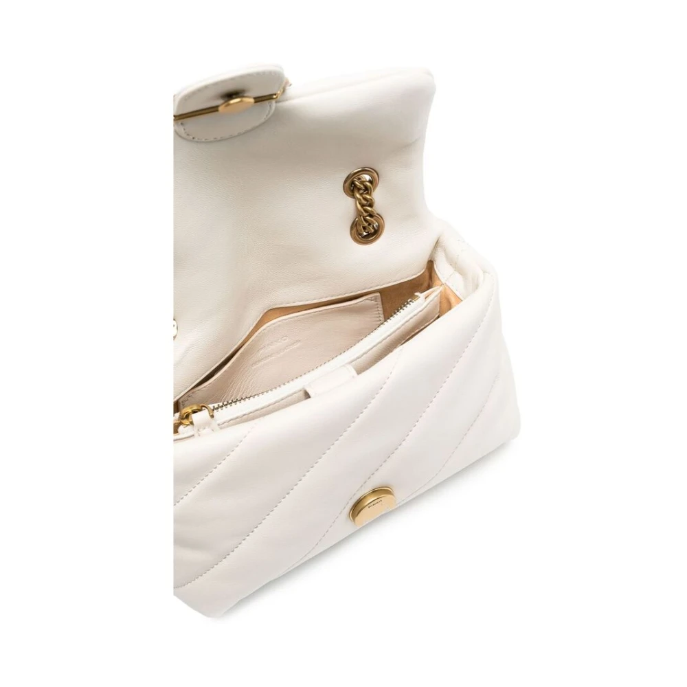 pinko Gewatteerde schoudertas met Love Birds White Dames
