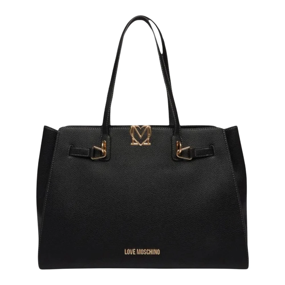 Love Moschino Women's Black Shopping Bags, One Size, Shopper