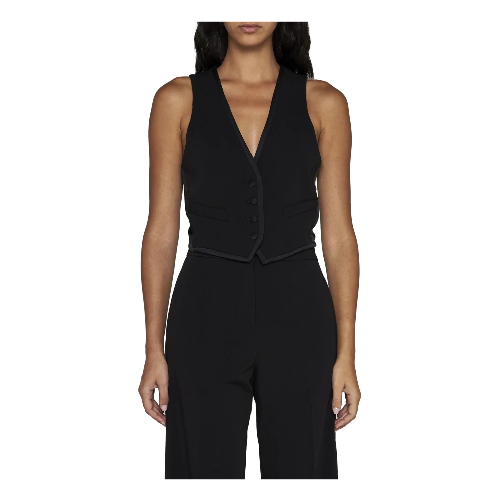 Blanca Vita Stijlvol Gilet Top Black Dames