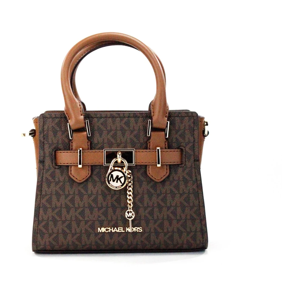 Michael Kors Bruine Satchel Crossbody Tas met Kaartsleuven Brown Dames