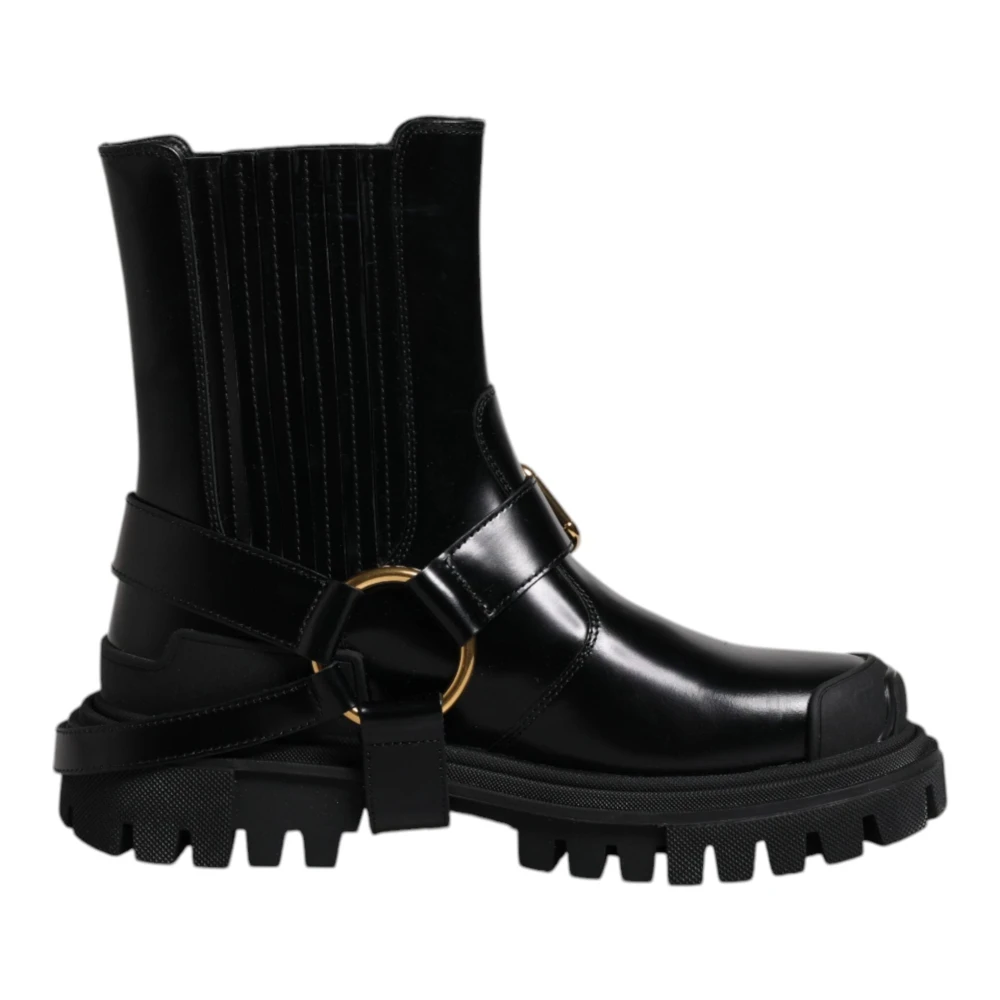 Dolce & Gabbana Svart Mid Calf Boot