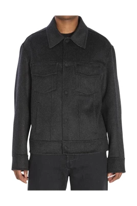 Wool Blend Trucker Jacket