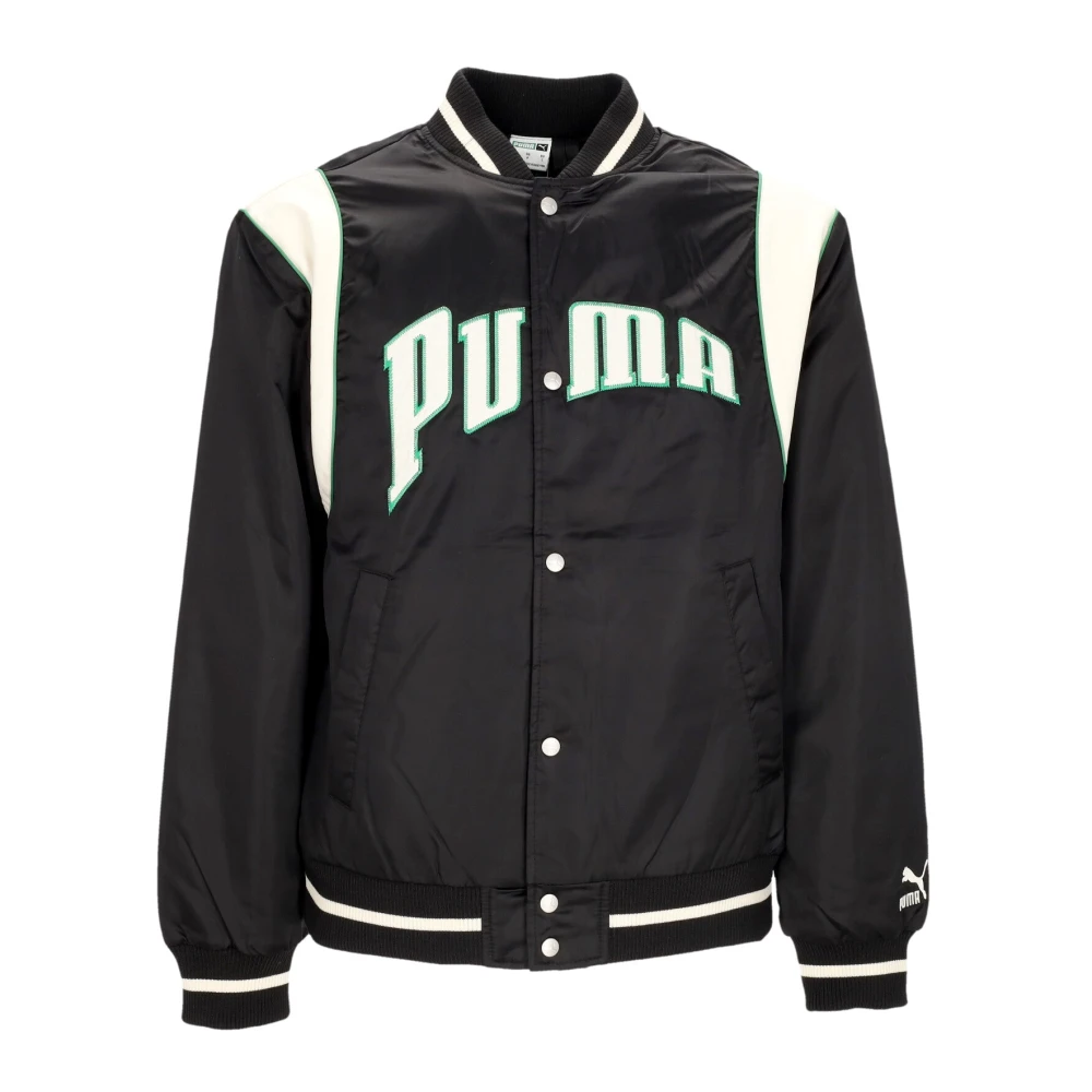 Puma Men's Black Varsity Jacket Fanbase College - Bomber Jackets - L - Jackets