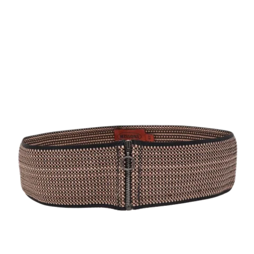 Missoni Pre-owned Fabric belts Brown Dames