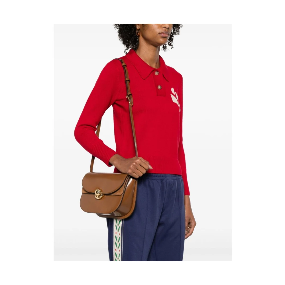 Furla Bruine Schoudertas met Push-Lock Brown Dames
