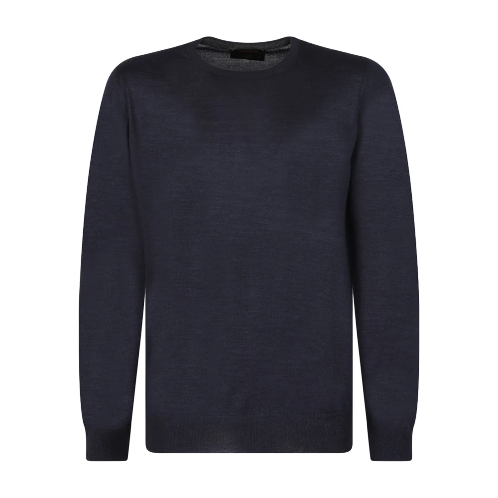 Gran Sasso Donkerblauwe Crew Neck Sweater Blue Heren