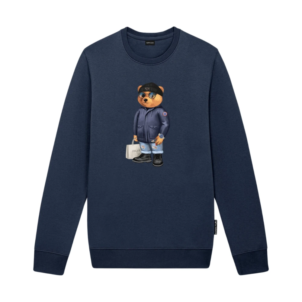 Baron Filou Imperial Blue Pullover Fw24 Blue Heren